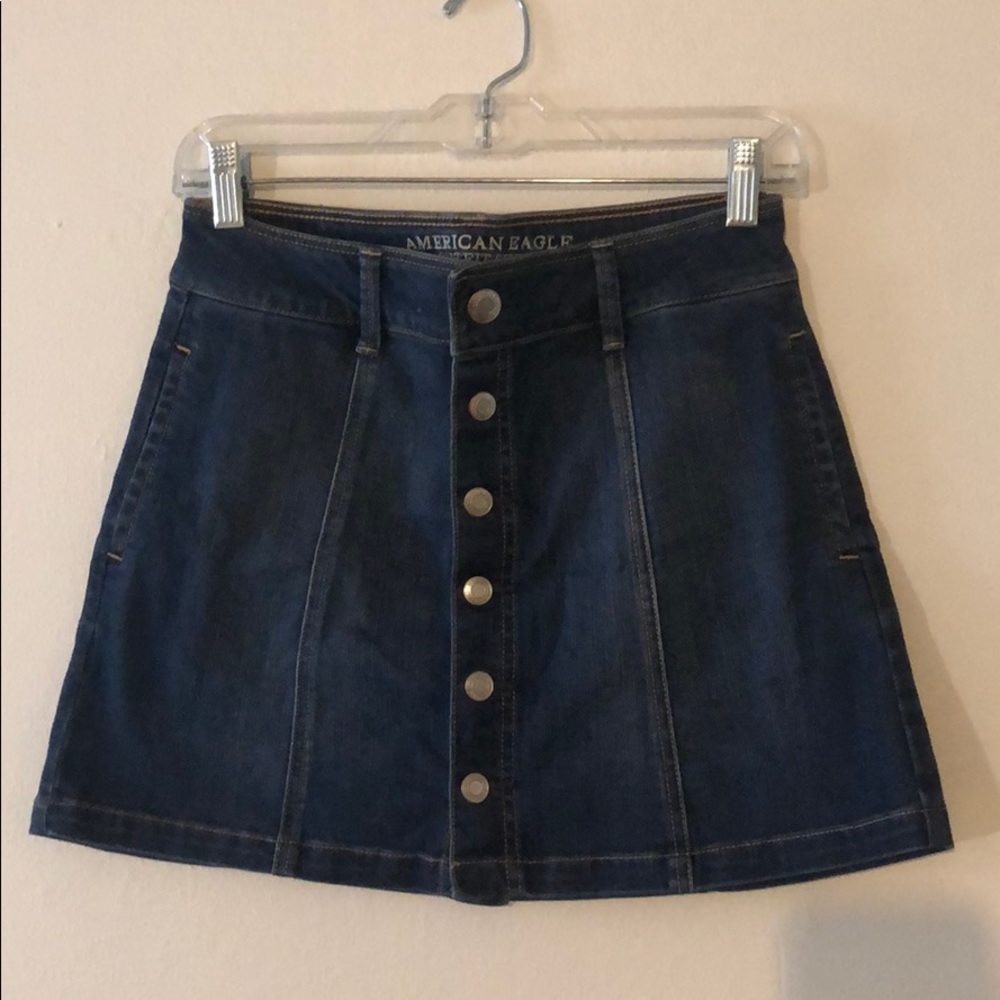 BUTTON DOWN JEAN SKIRT